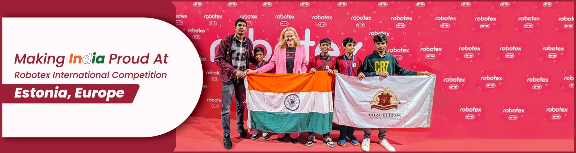 Orchids International School representing India at Robotex International