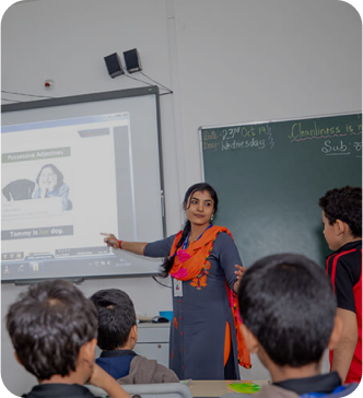 teacher teaching students