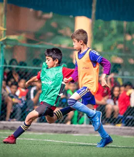 kids playing football